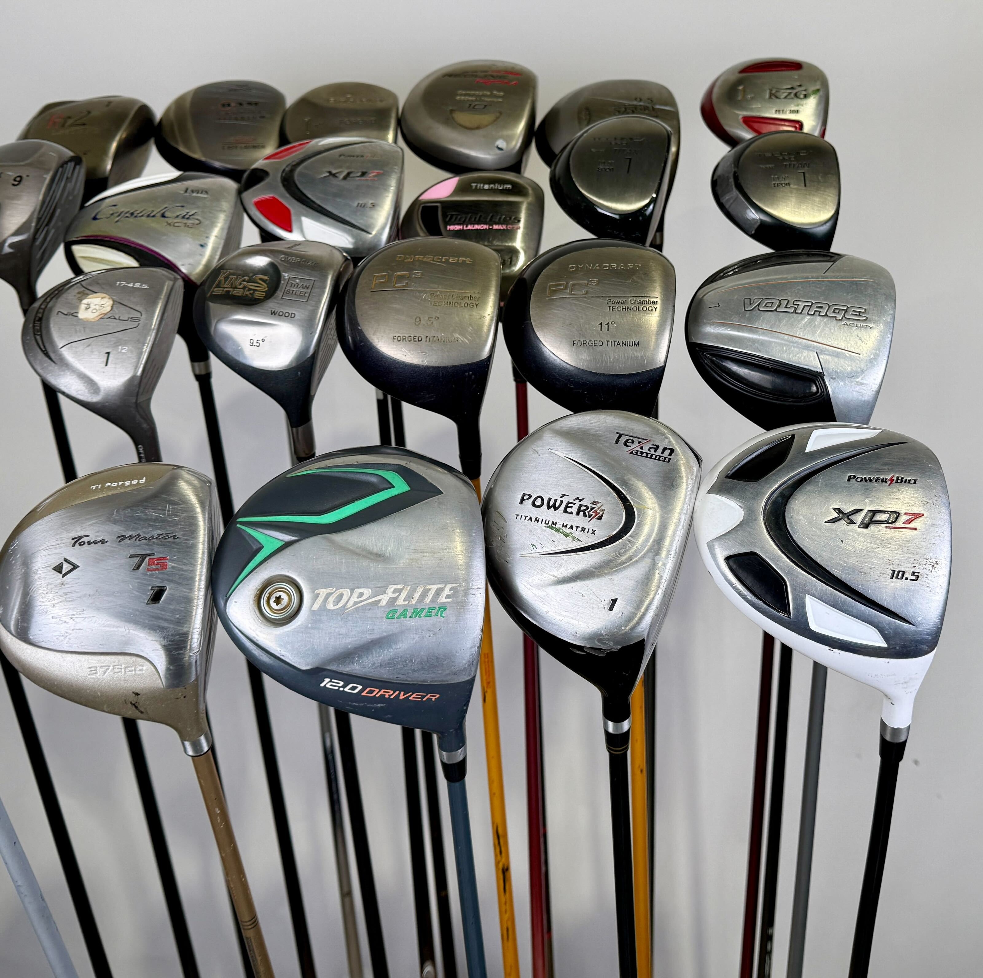 Wholesale Lot of 24 Golf Clubs - 24 Drivers Assorted Brands-Next Round