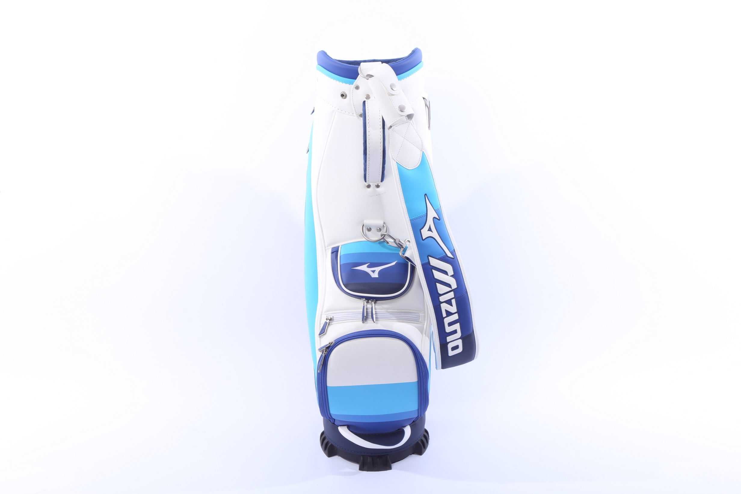 Used Mizuno Tour Multicolor Staff Bag - 6-Way - 9 Pockets - Rain Cover Included-Next Round