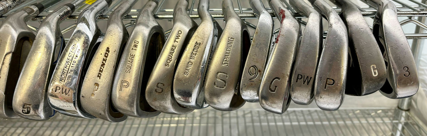 Wholesale Lot of 50 Golf Clubs - Assorted Irons and Wedges-Next Round