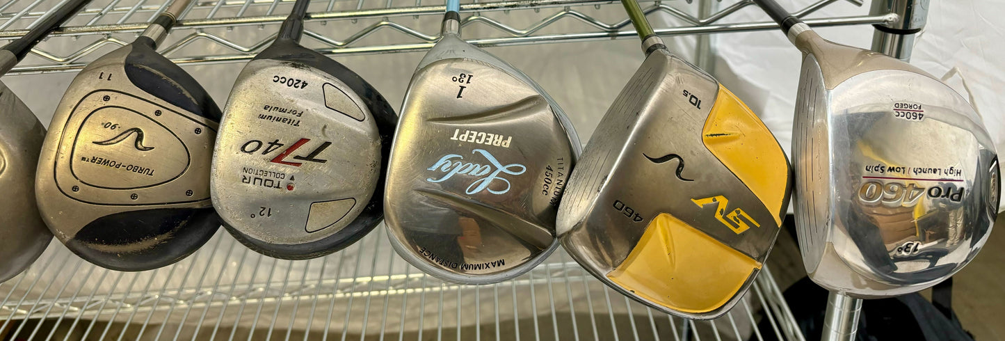 Wholesale Lot of 25 Golf Clubs - Assorted Drivers-Next Round