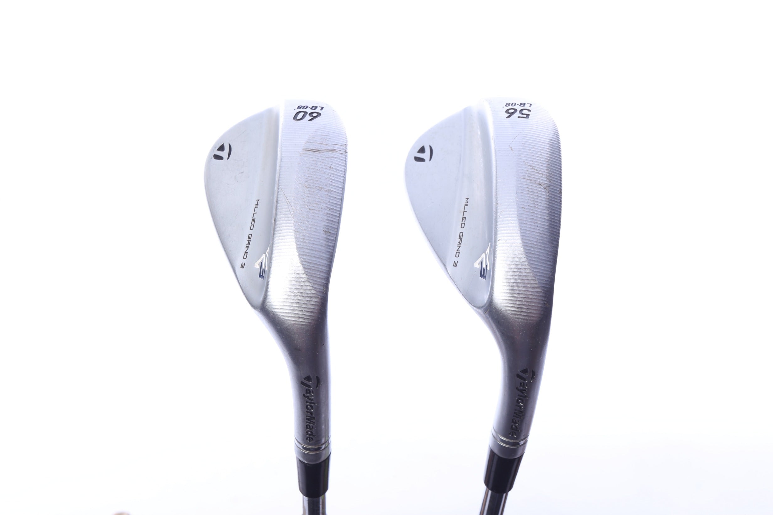 Used TaylorMade Milled Grind 3 Chrome Wedge Set - Right-Handed - 56*, 60* - Stiff Flex