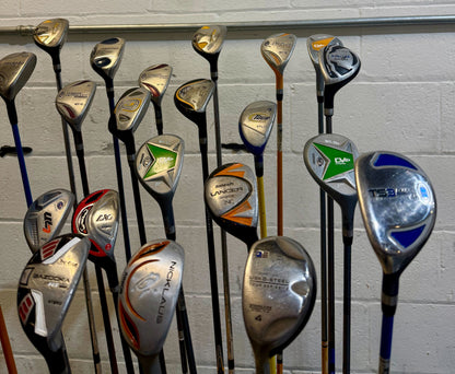 Wholesale Lot of 35 Golf Clubs - Assorted Hybrids - Youth Flexes