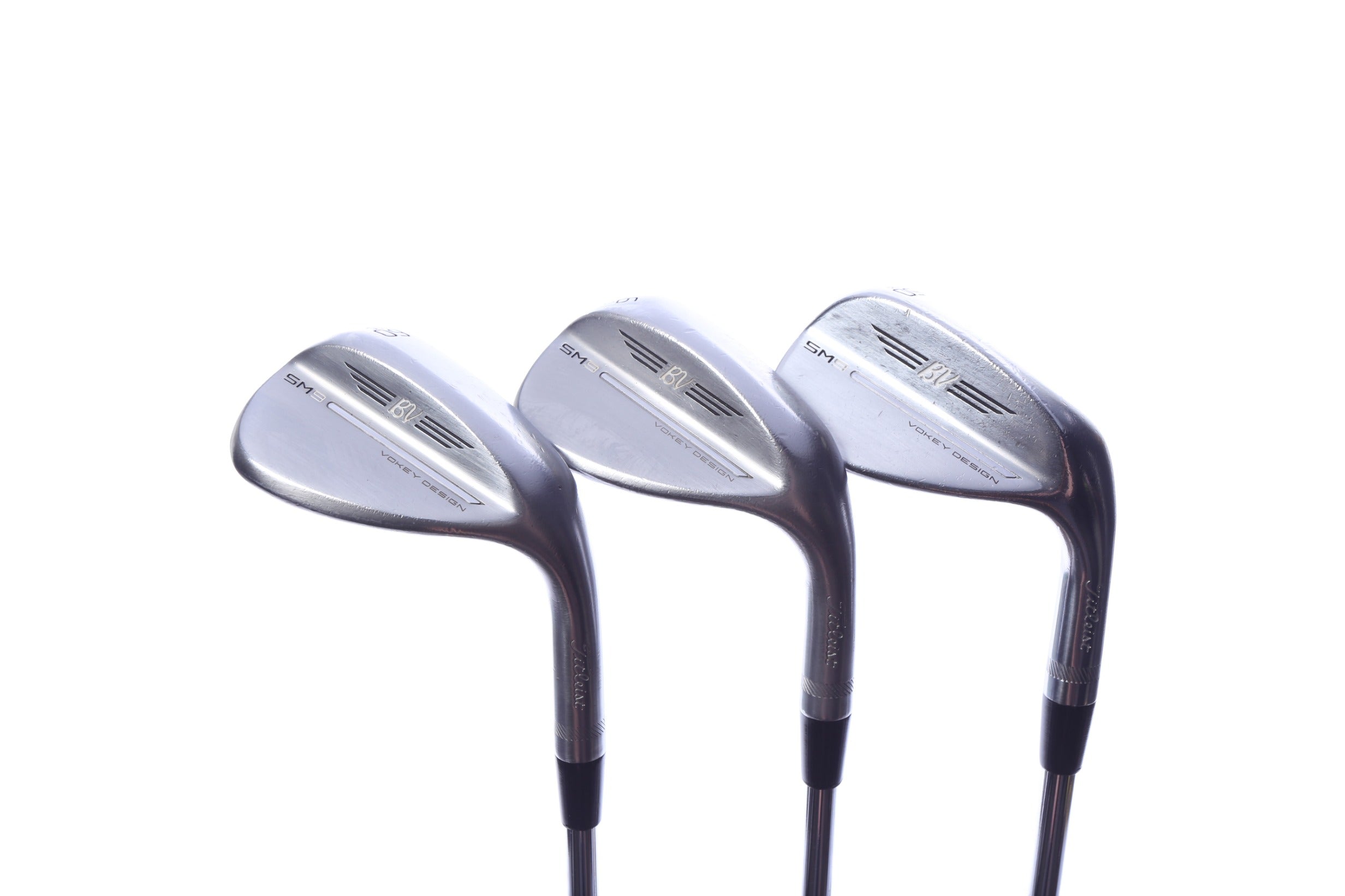 Used Titleist Vokey SM9 Tour Chrome Wedge Set - Right-Handed - 50*, 56*, 60* - Wedge Flex-Next Round