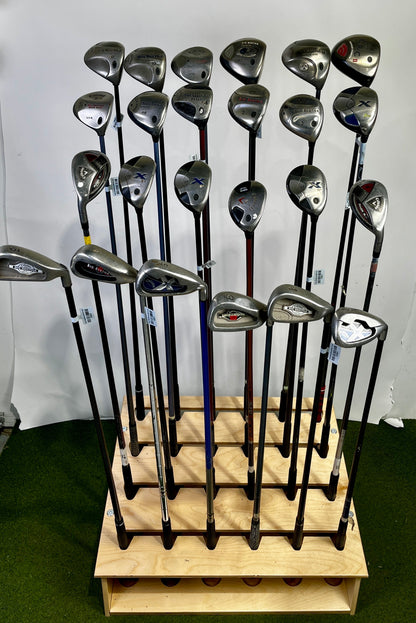 Wholesale Lot of 24 Callaway Drivers, Fairway Woods, Hybrids, And Single Irons-Next Round