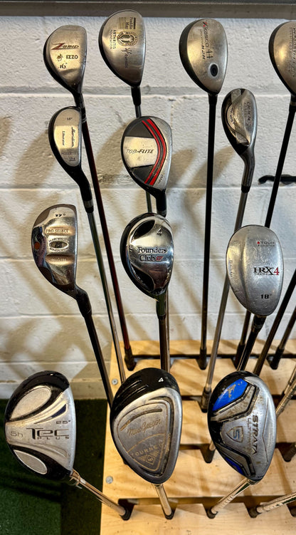Wholesale Lot of 35 Golf Clubs - Assorted Hybrids - RH/LH - Mixed Flexes