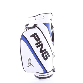 Ping White/Blue Staff Bag 9 Dividers 5 Pockets w/ Raincover-Next Round