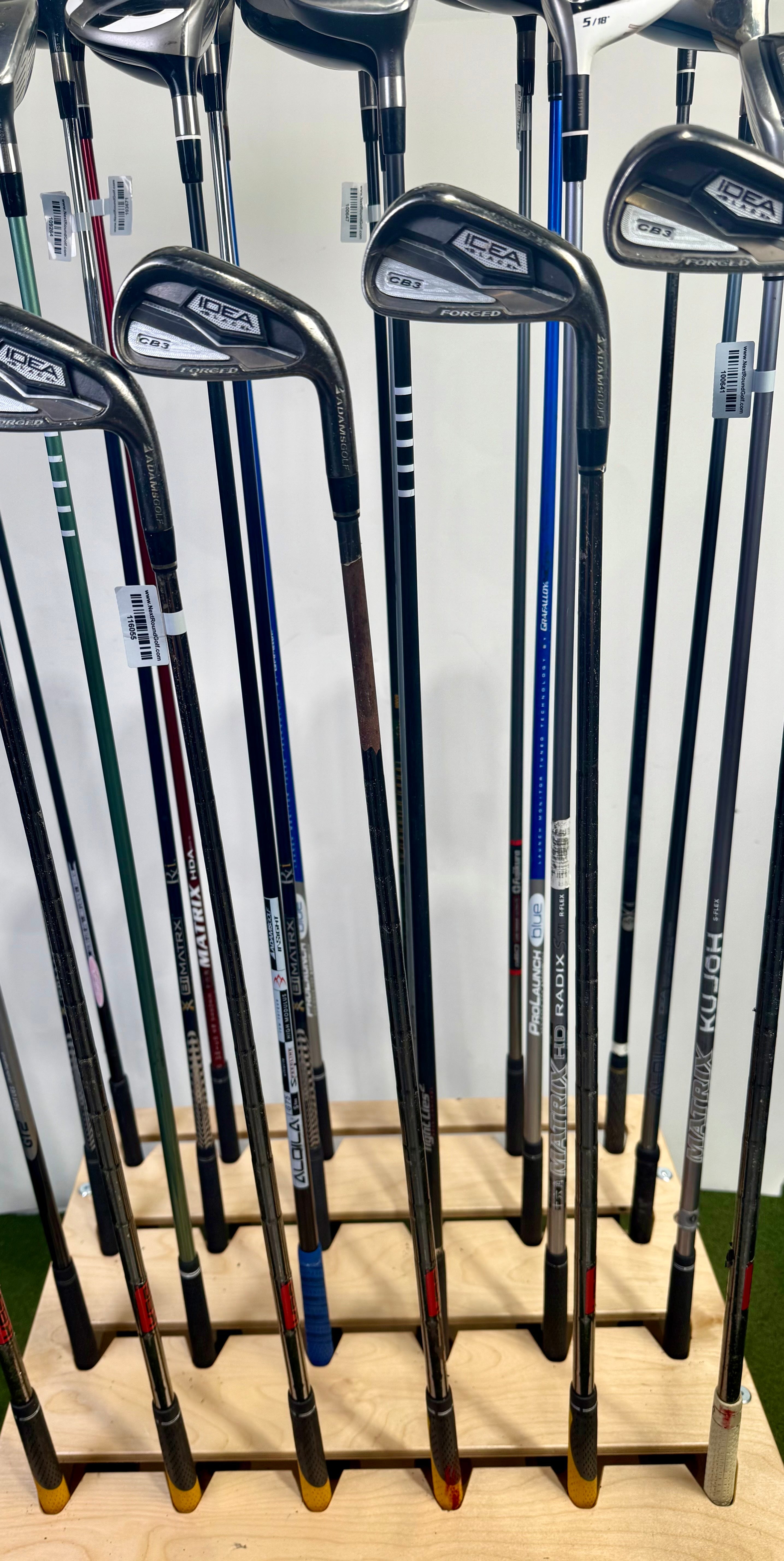 Wholesale Lot of 24 Adams Drivers, Fairway Woods, Hybrids, And Single Irons.-Next Round