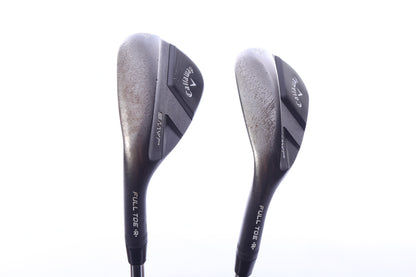 Used Callaway JAWS Full Toe Black Wedge Set - Left-Handed - 54*, 58* - Wedge Flex