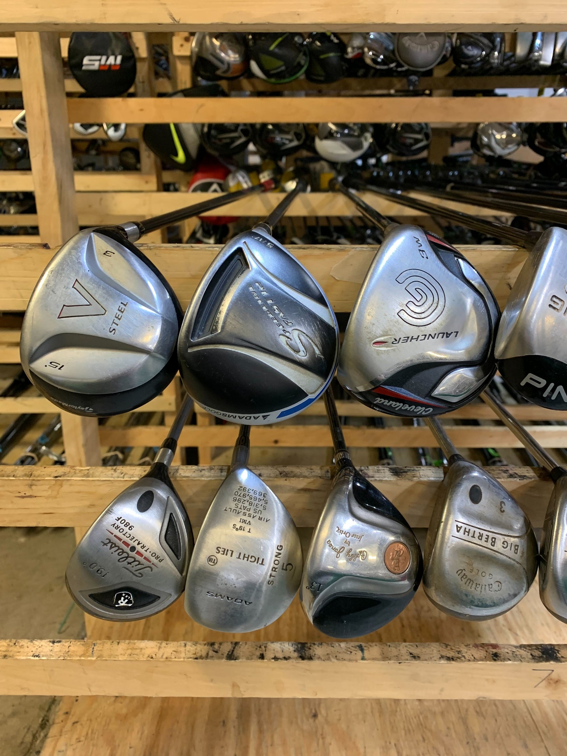 Wholesale Lot of 20 Golf Clubs - Fairway Woods - Men's Flex-Next Round