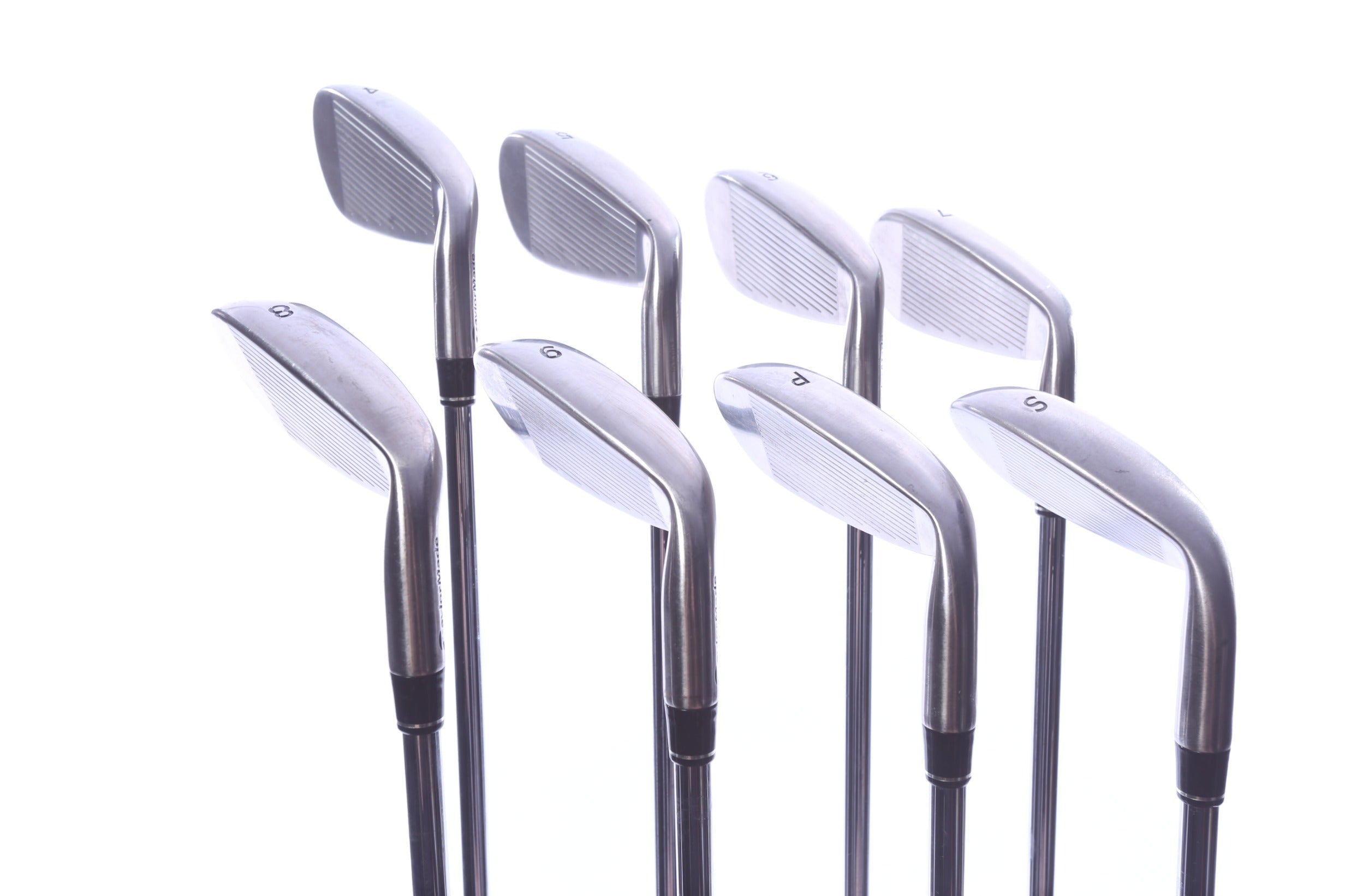 Used TaylorMade rac OS 2005 Iron Set - Left-Handed - 4-PW, SW - Regular Flex-Next Round