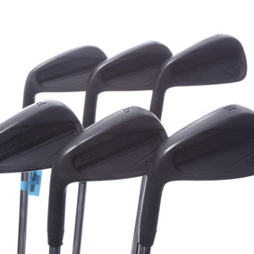 Used Cobra 2025 King Forged CB Black Iron Set - Left-Handed - 5-PW - Extra Stiff Flex-Next Round