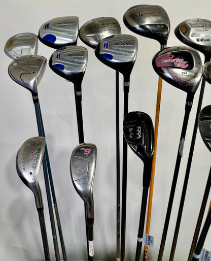 Wholesale Lot of 24 Golf Clubs - Drivers, Woods, Hybrids and Single Irons-Next Round