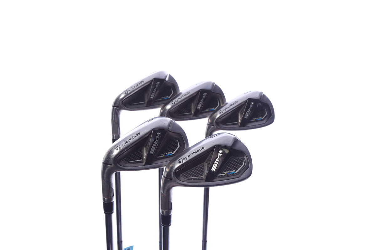 Used TaylorMade SIM2 MAX OS Iron Set - Left-Handed - 6-PW - Stiff Flex