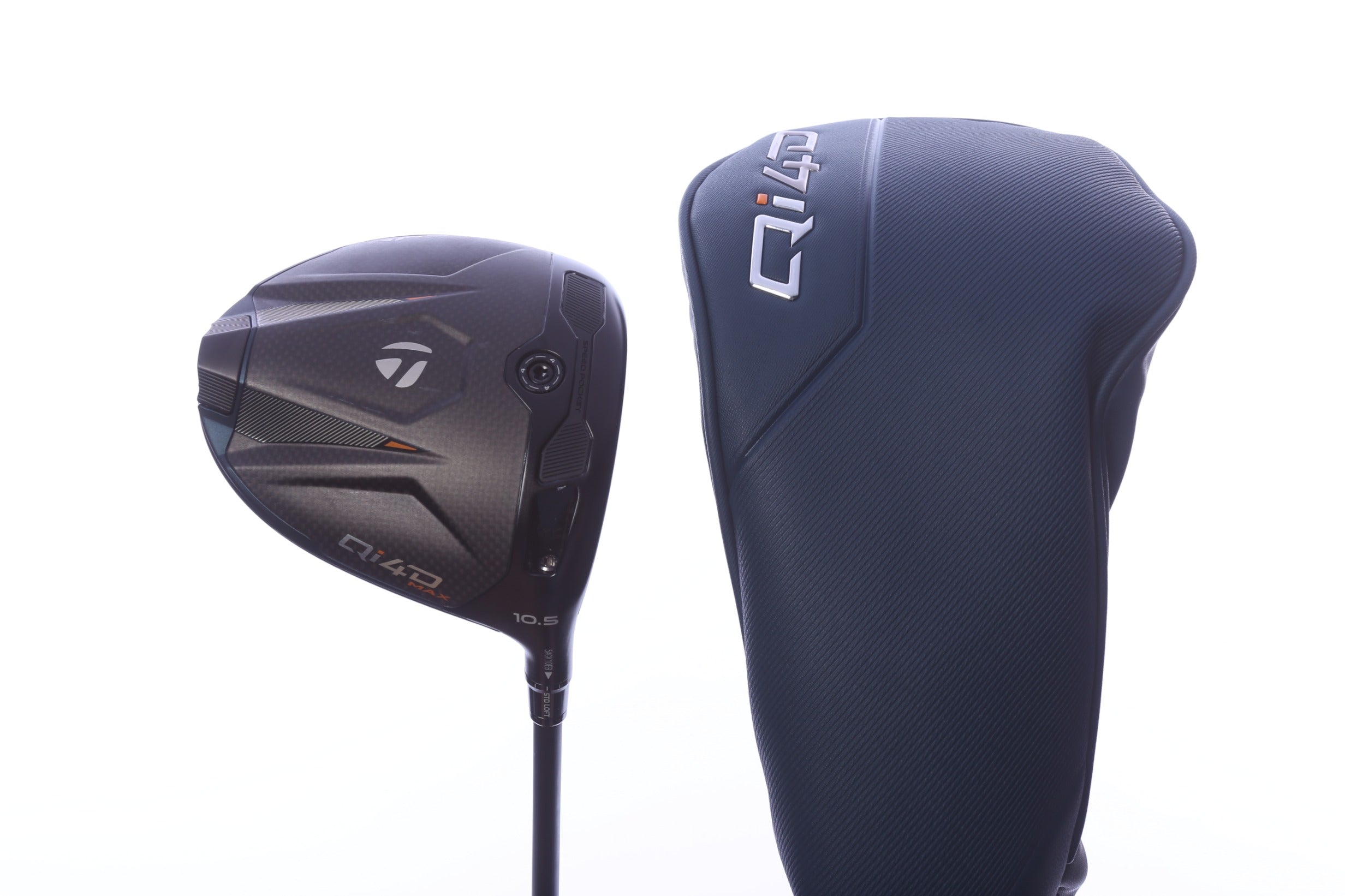 Used TaylorMade Qi4D Max Driver - 10.5 Degrees - Stiff Flex Mitsubishi Reax LR White - Right-Handed