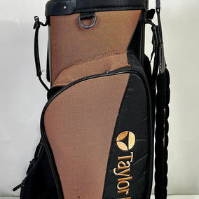 Vintage TaylorMade Burner Cart Bag - Tan and Black - 7 Pockets 5 Dividers-Next Round