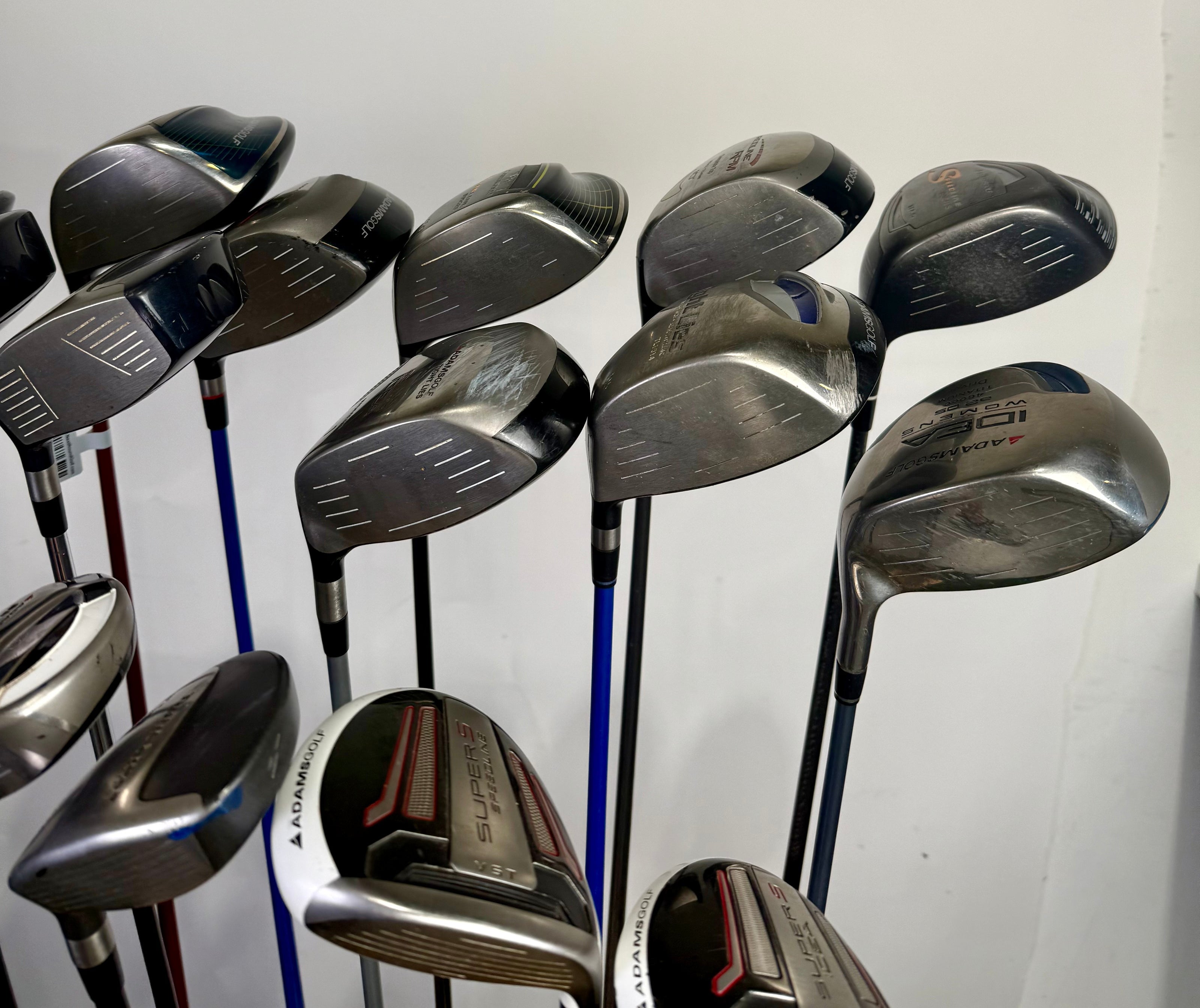 Wholesale Lot of 24 Adams Drivers, Fairway Woods, Hybrids, And Single Irons.-Next Round
