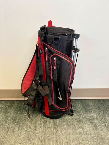 Nike Golf Black/Red Stand Golf Bag 4 Dividers 4 Pockets-Next Round
