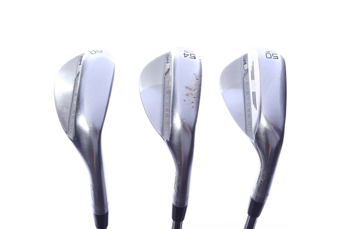 Used Titleist Vokey SM8 Tour Chrome Wedge Set - Right-Handed - 50*, 54*, 60* - Regular Flex