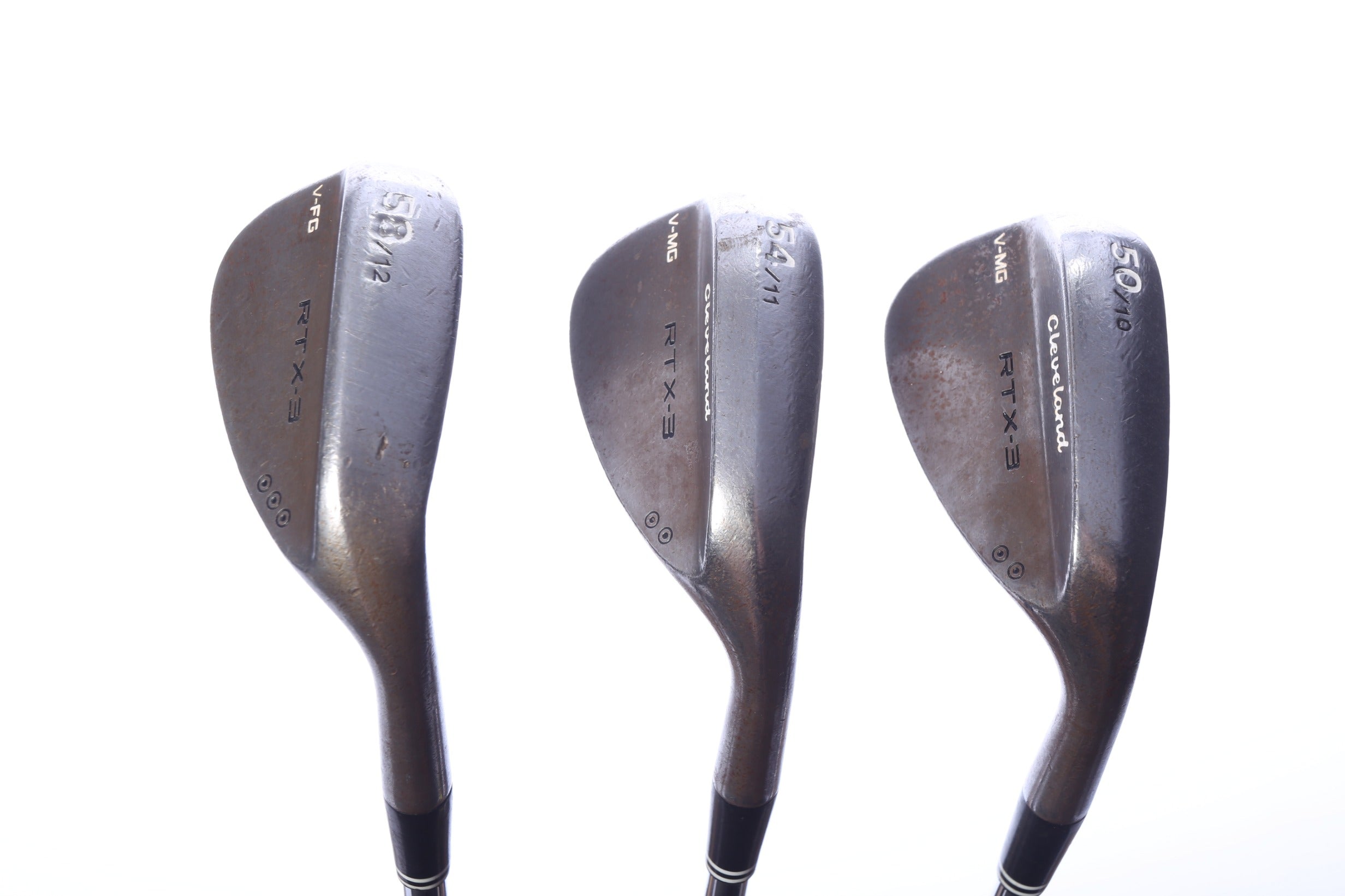 Used Cleveland RTX-3 Tour Raw Wedge Set - Right-Handed - 50*, 54*, 58* - Wedge Flex