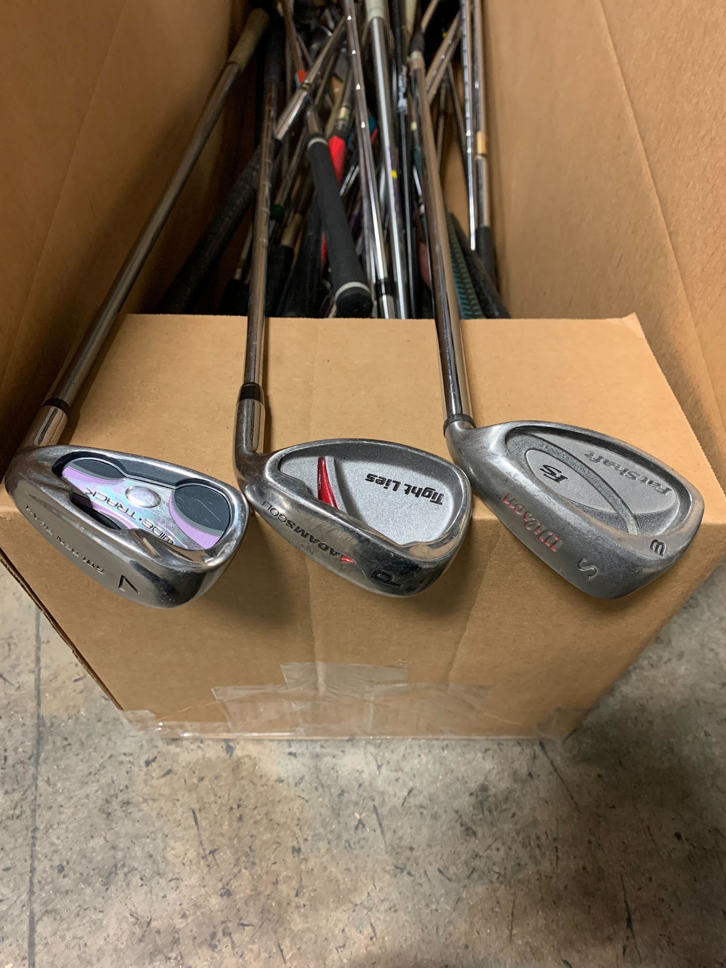 Wholesale Lot of 50 Single Irons/Wedges Adams, Wilson, Nicklaus-Next Round