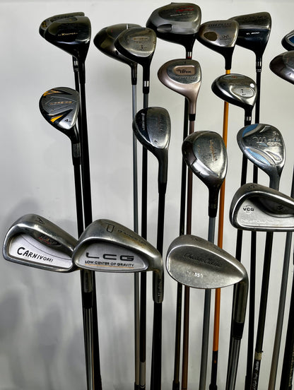 Wholesale Lot of 24 Assorted Drivers, Fairway Woods, Hybrids, and Single Irons.-Next Round