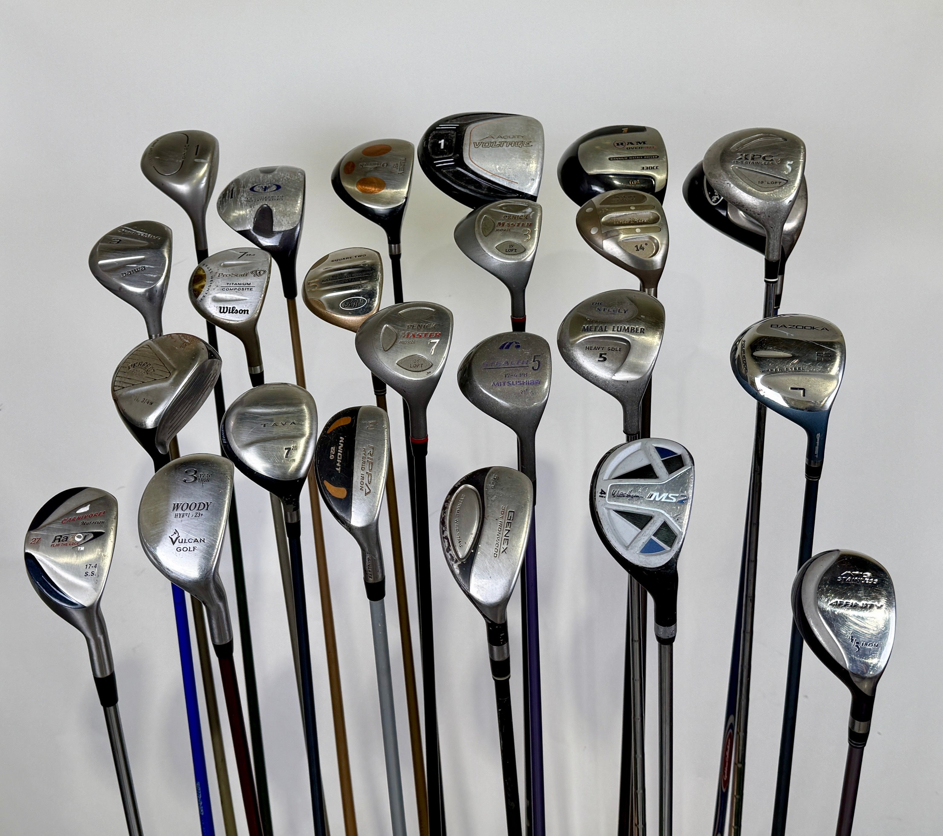 Wholesale Lot of 24 Golf Clubs -Drivers, Fairway, and Hybrids Assorted-Next Round