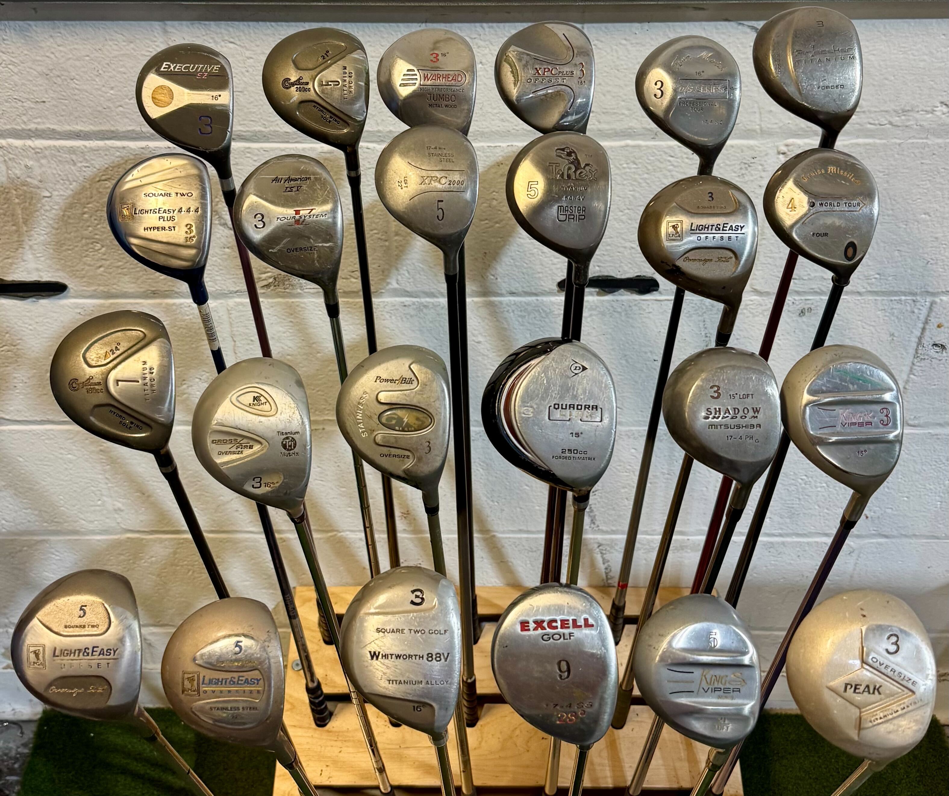 Wholesale Lot of 40 Golf Clubs - Assorted Fairway Woods - RH/LH - Mixed Flexes-Next Round