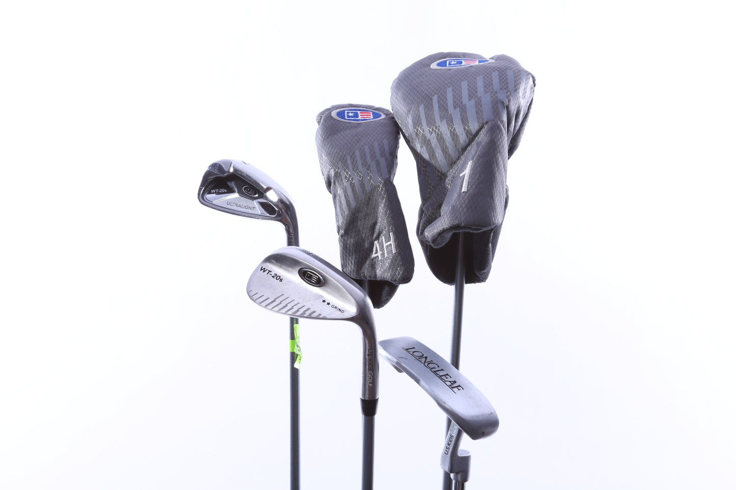 Used Us Kids Golf U/L 48 Grey/Teal Kids Set - Right-Handed - 1W, 4H, 7i, SW(56*), Putter - Youth Flex-Next Round