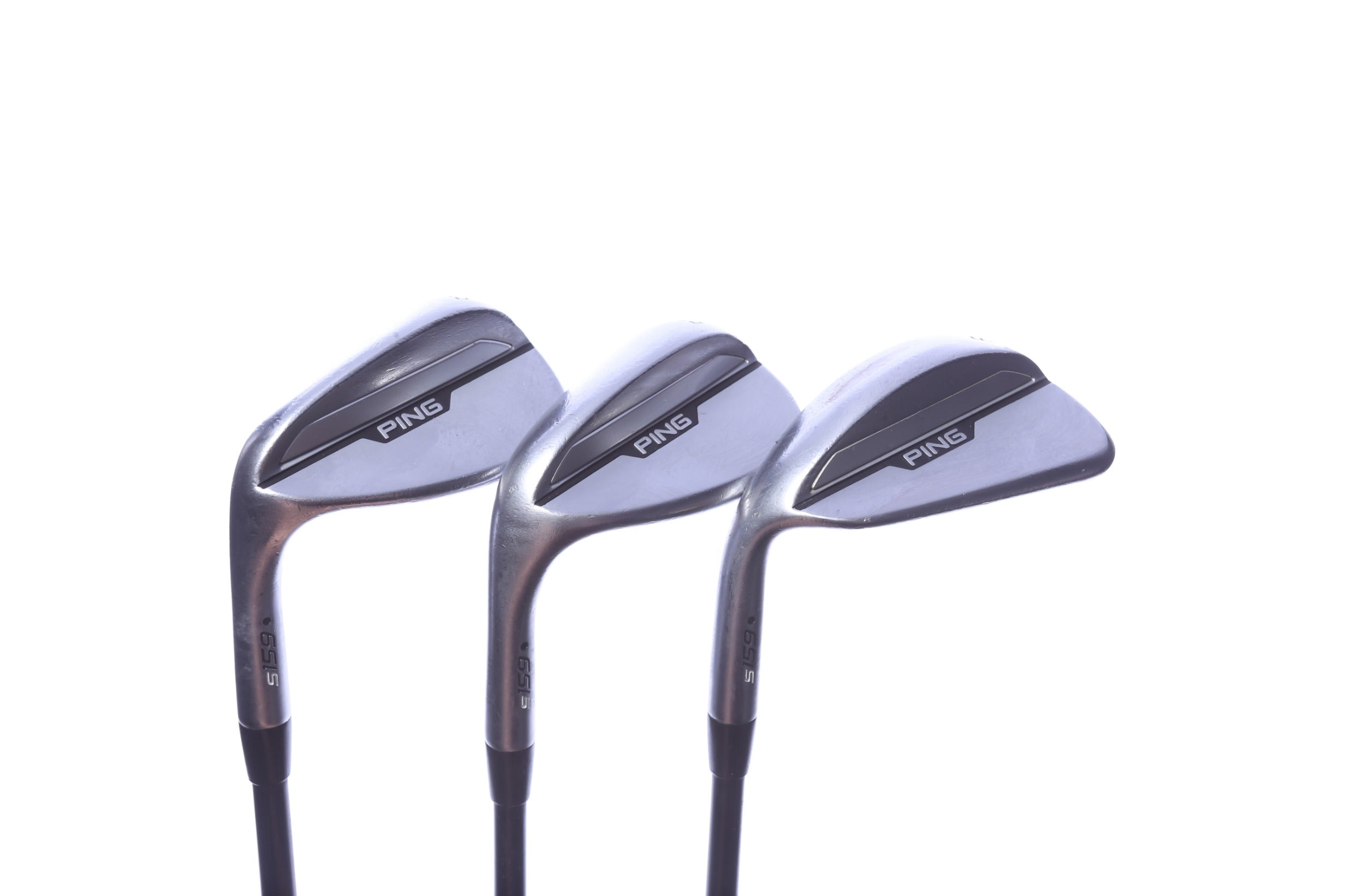 Used Ping s159 Chrome Wedge Set - Left-Handed - 52*, 56*, 60* - Soft Regular Flex