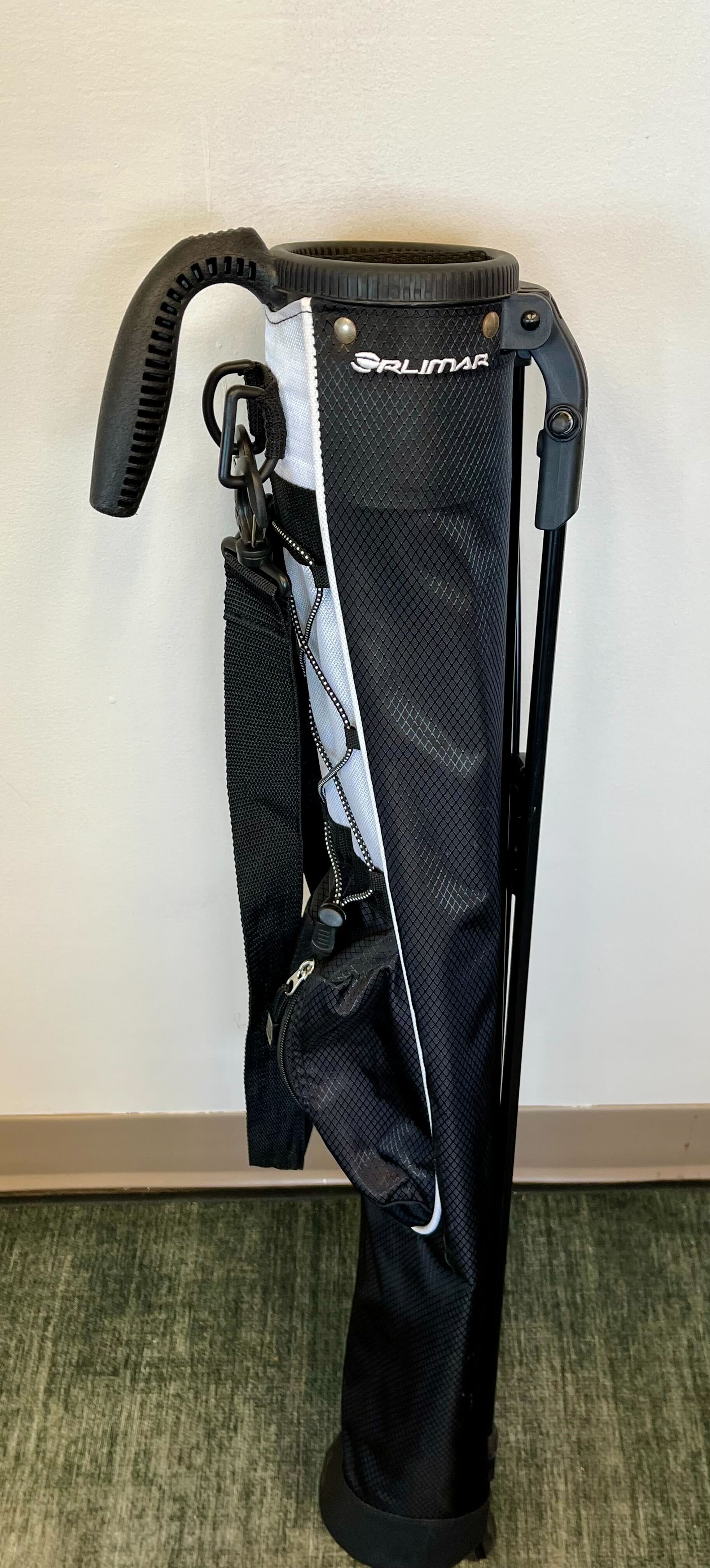 Orlimar Pitch and Putt Lightweight Sunday Carry Golf Bag Black/White-Next Round