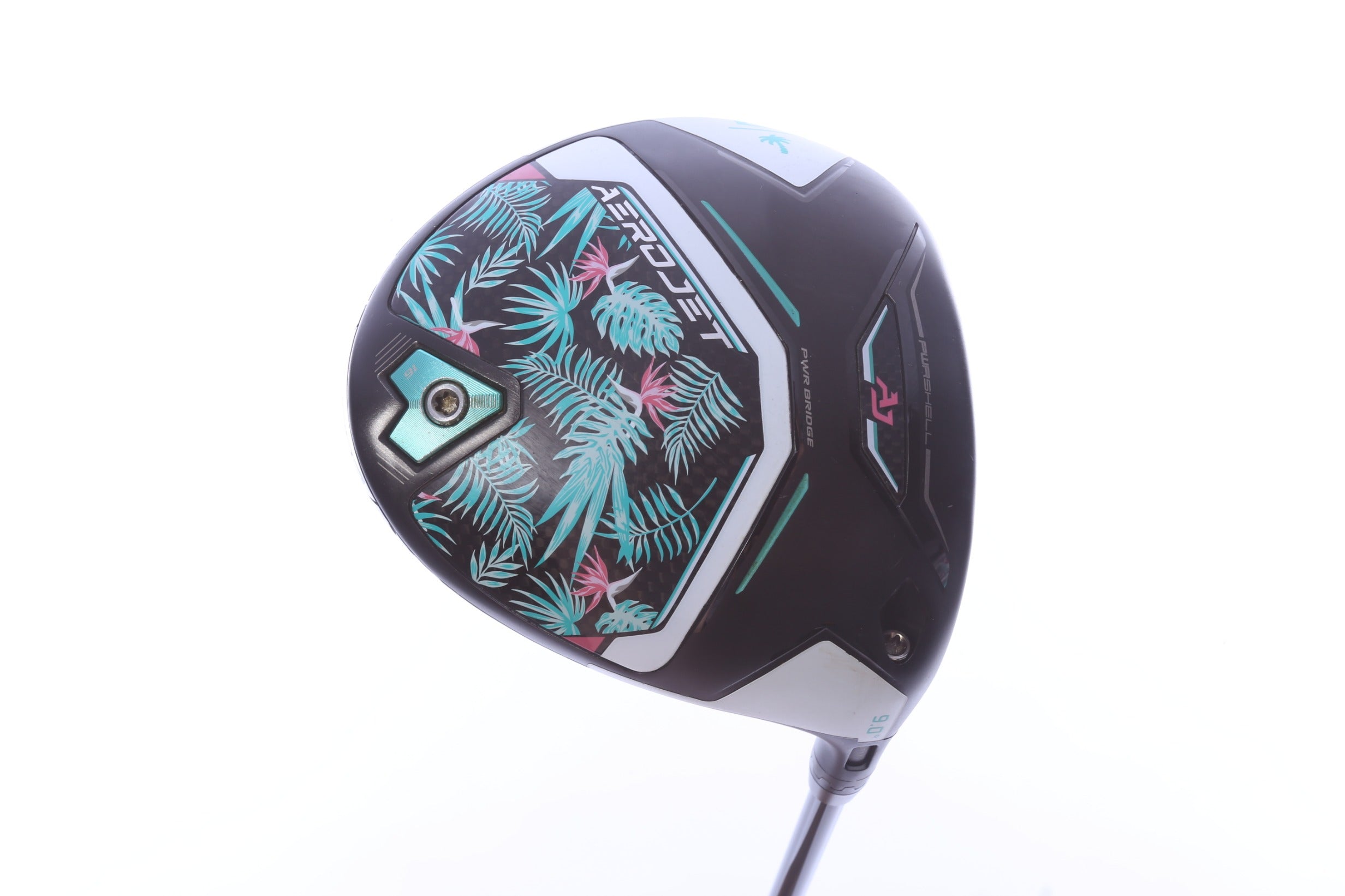 Used Cobra Aerojet Palm Tree Crew Limited Edition Driver - 9 Degrees - Extra Stiff Flex Mitsubishi Tensei AV White - Right-Handed-Next Round