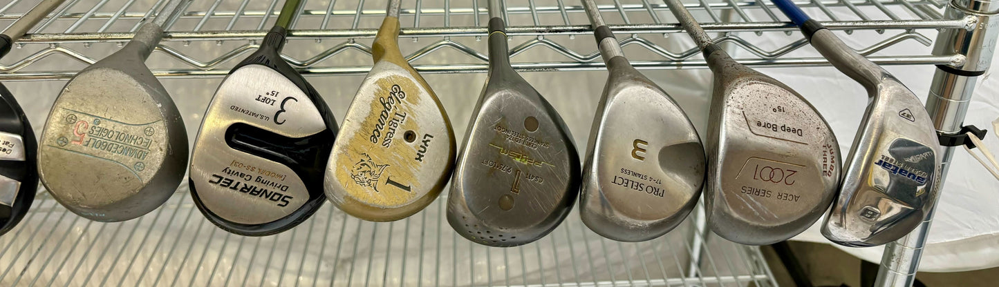 Wholesale Lot of 30 Golf Clubs - Assorted Fairway Woods-Next Round