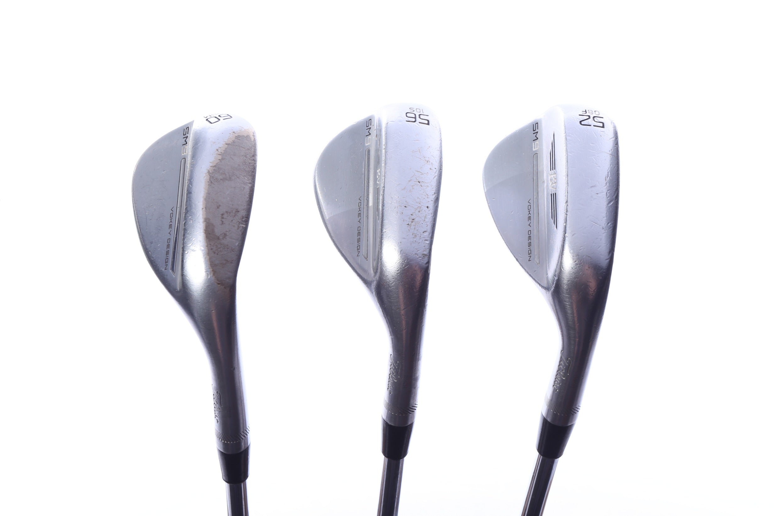 Used Titleist Vokey SM9 Tour Chrome Wedge Set - Right-Handed - 52*, 56*, 60* - Stiff Flex-Next Round