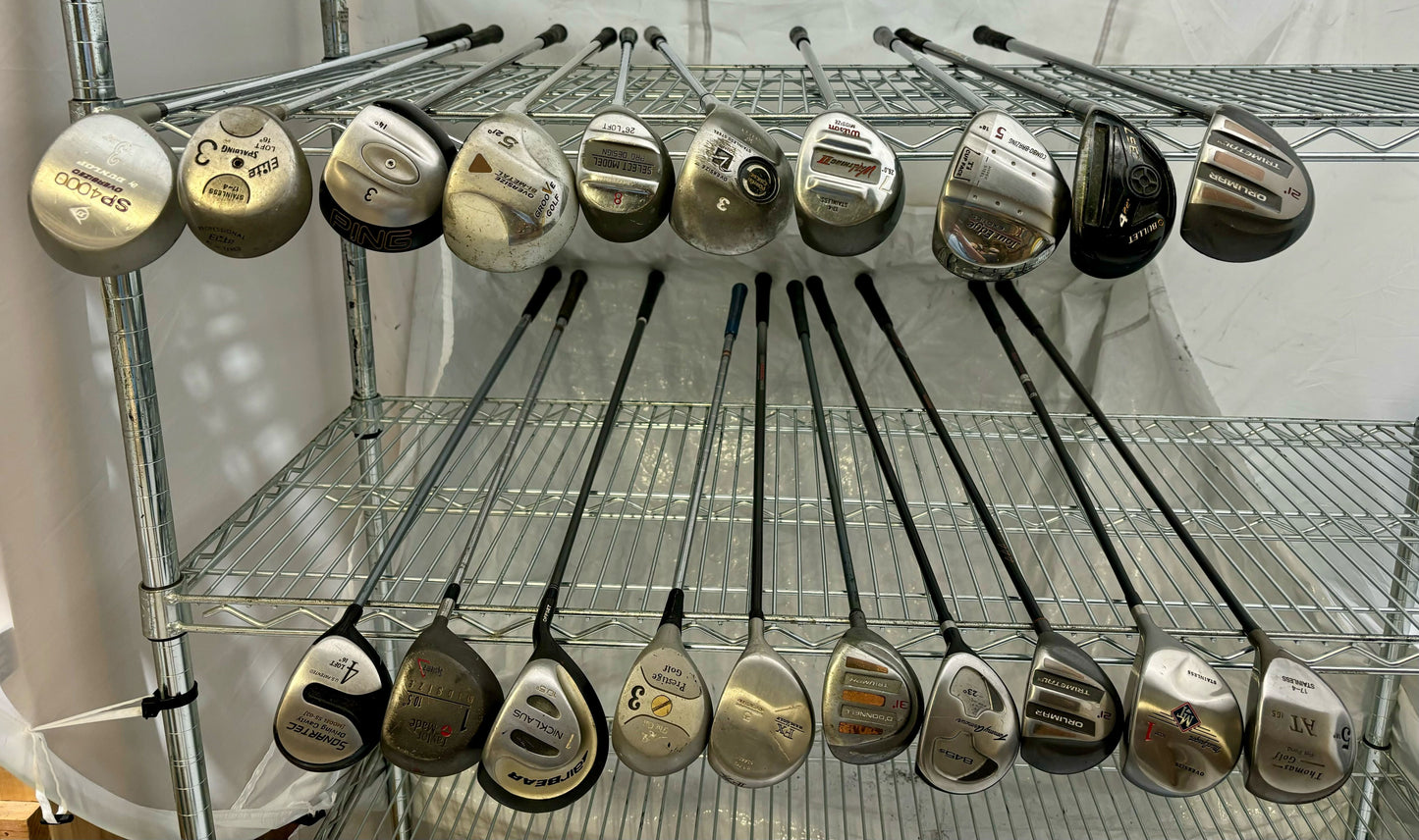 Wholesale Lot of 20 Golf Clubs - Assorted Fairway Woods-Next Round