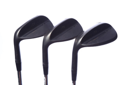 Used Titleist Vokey SM10 Jet Black Wedge Set - Left-Handed - 52*, 56*, 60* - Stiff Flex