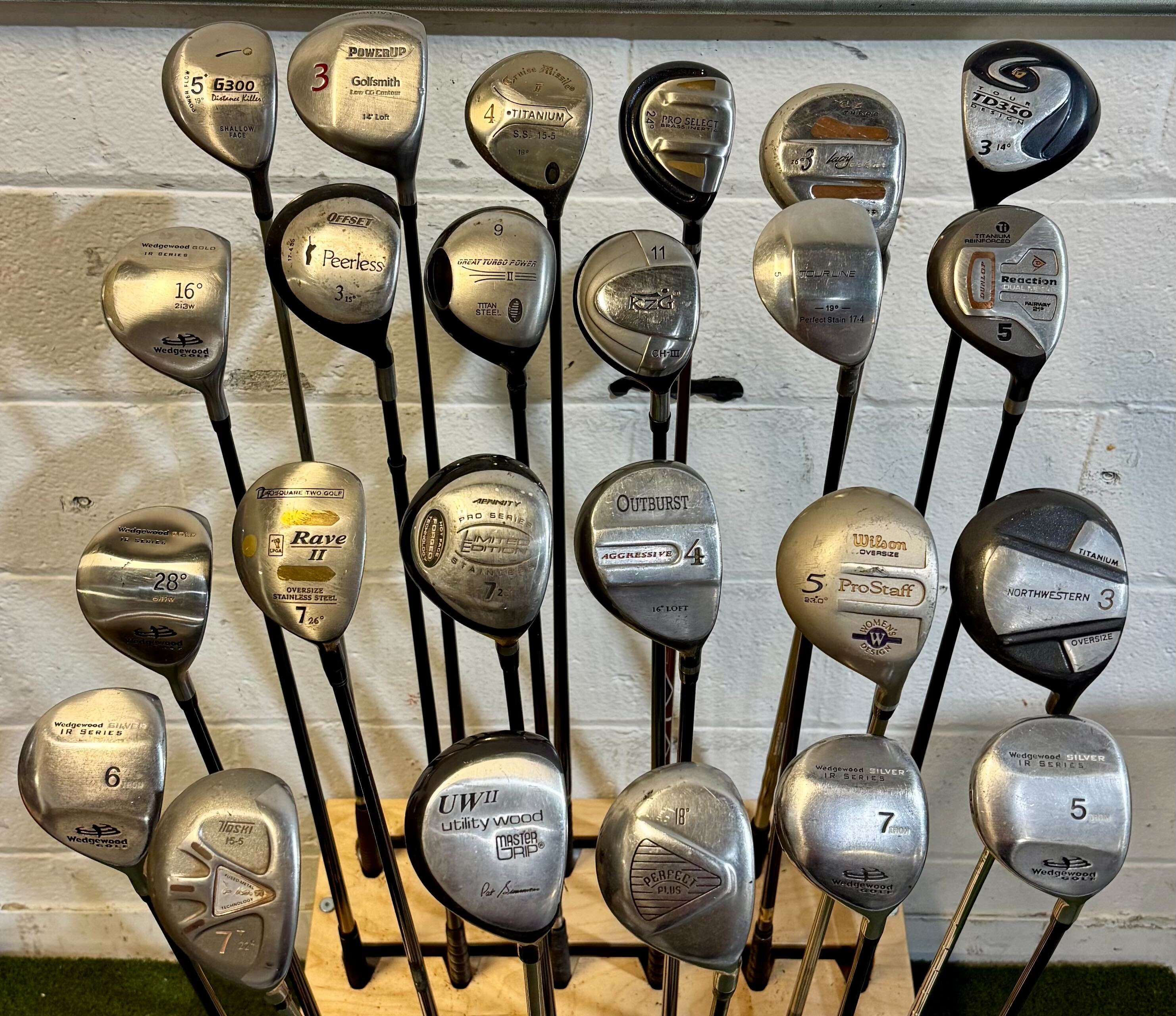 Wholesale Lot of 40 Golf Clubs - Assorted Fairway Woods-Next Round