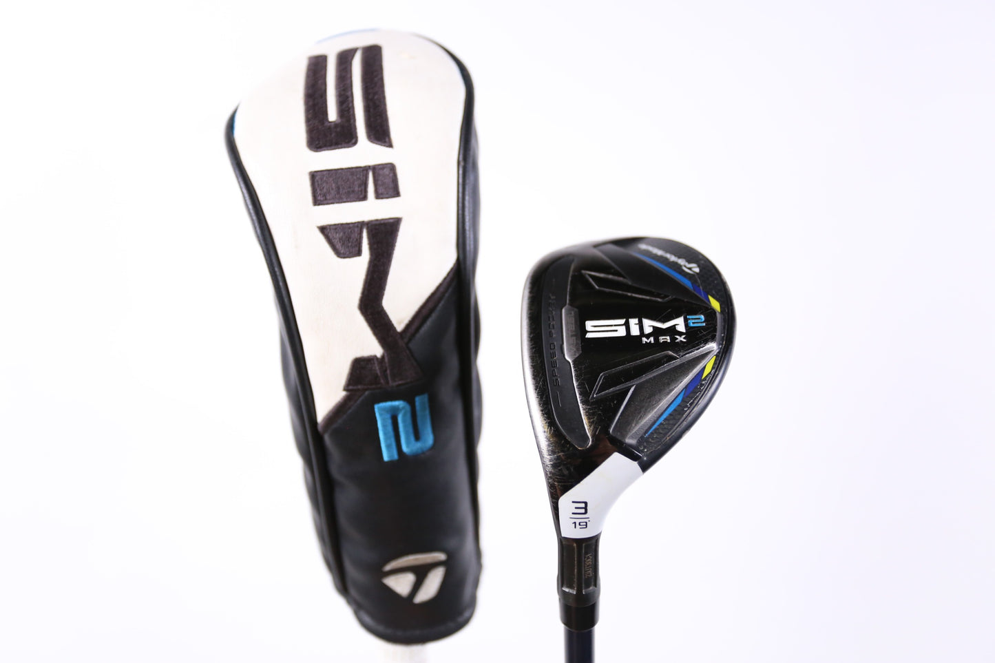 Used TaylorMade SIM2 MAX Rescue 3H Hybrid - Left-Handed - 19 Degrees - Stiff Flex-Next Round
