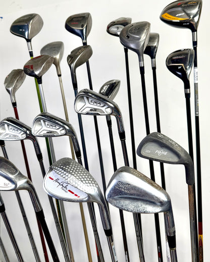 Wholesale Lot of 24 Golf Clubs - Assorted Right-Handed Drivers, Woods, and Irons