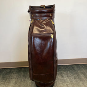 Burton Leather Cart Bag 6 Dividers/4 pockets w/ Strap and Rain Cover-Next Round