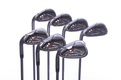Used TaylorMade Burner 2.0 Iron Set - Left-Handed - 4-PW - Stiff Flex