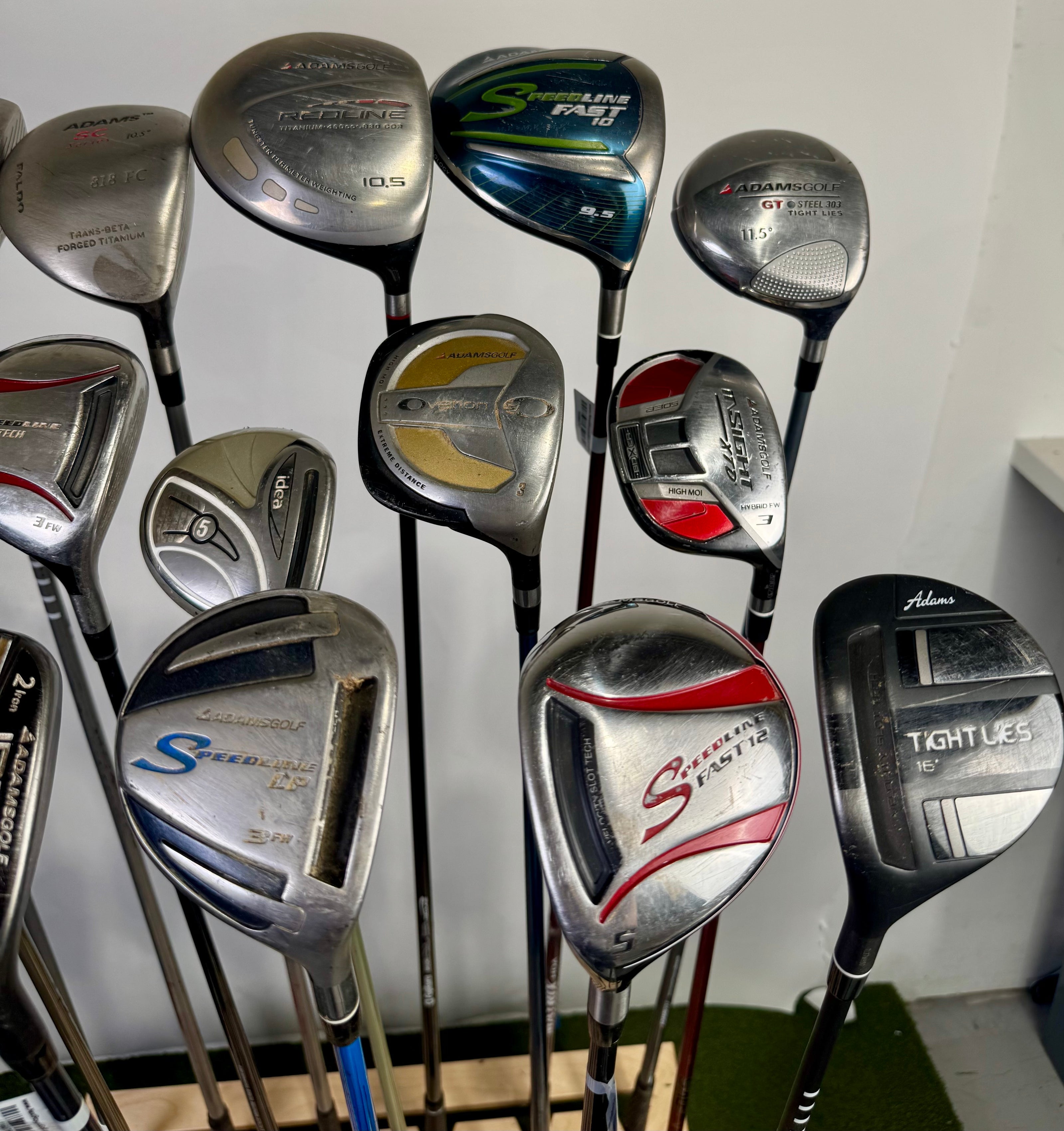 Wholesale Lot of 24 Adams Drivers, Fairway Woods, And Hybrids-Next Round