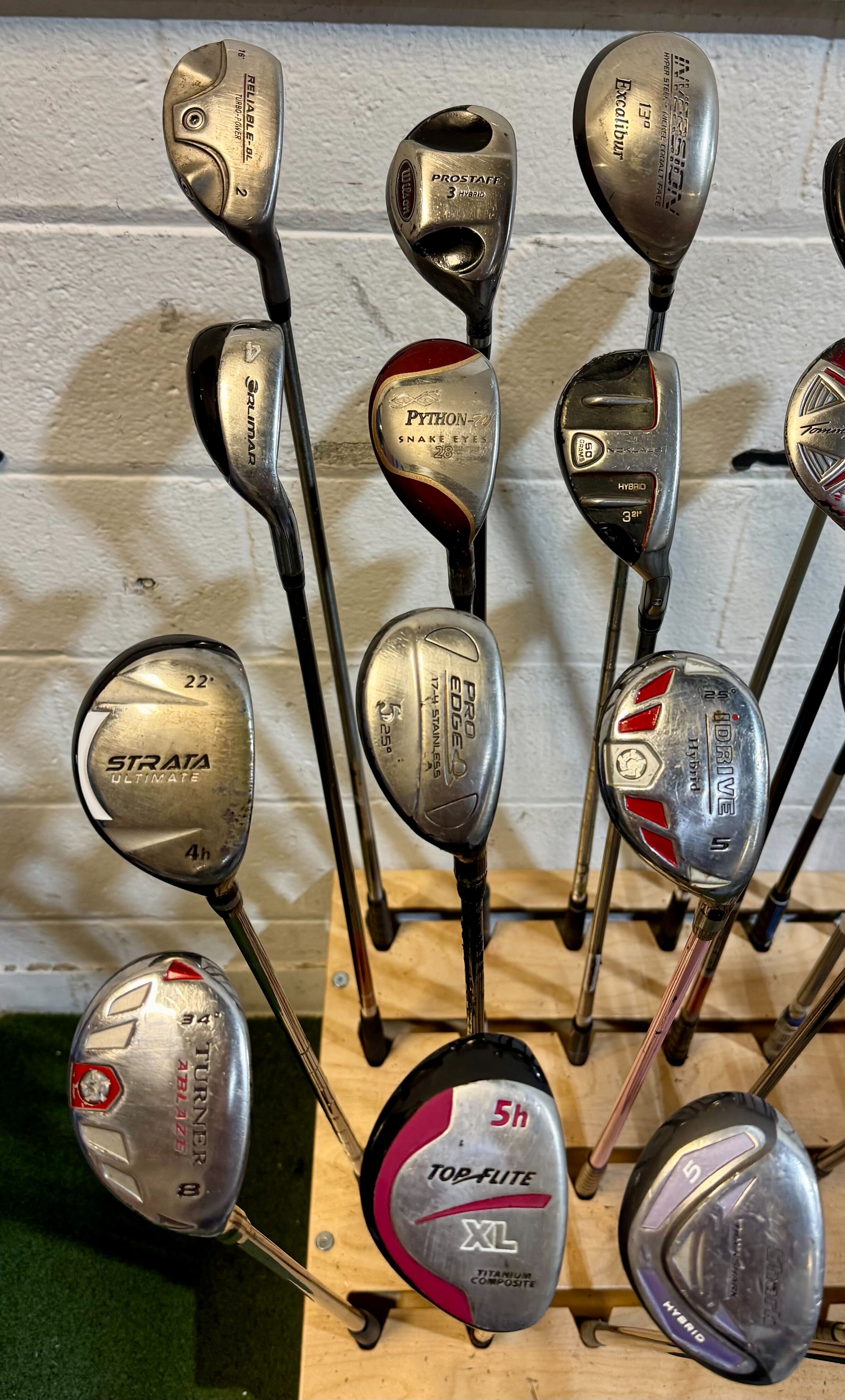 Wholesale Lot of 35 Golf Clubs - Assorted Hybrids