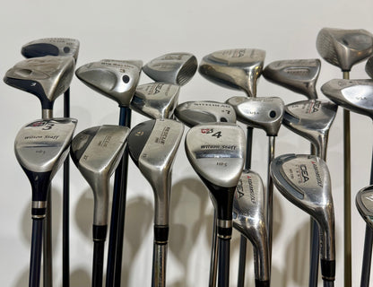 Wholesale Lot of 25 Golf Clubs - Drivers, Woods, and Hybrids. Callaway and Cobra-Next Round