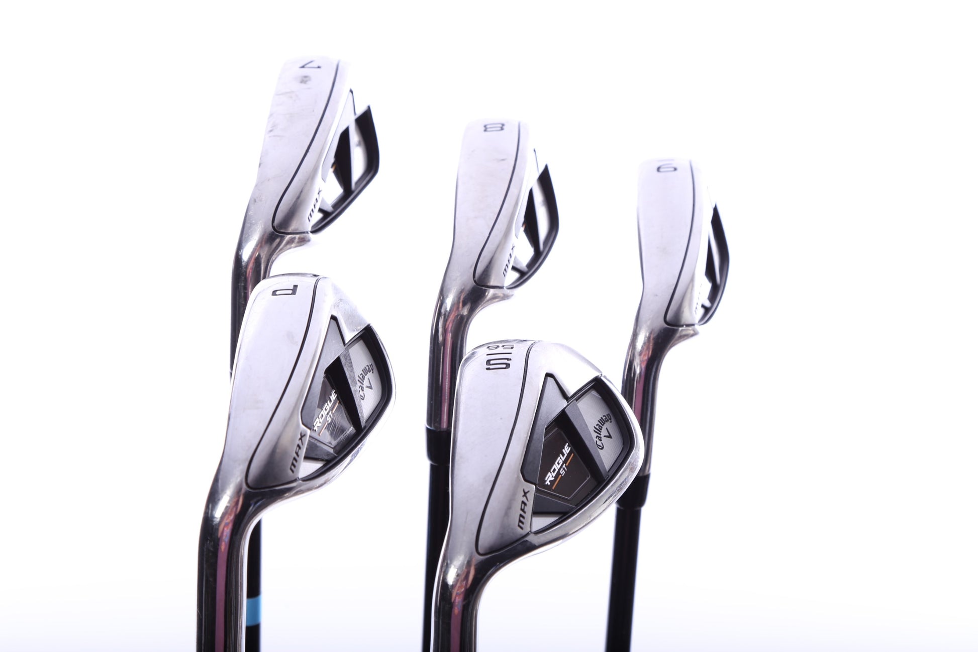 Used Callaway Rogue ST MAX Iron Set - Left-Handed - 7-PW, SW - Regular Flex-Next Round