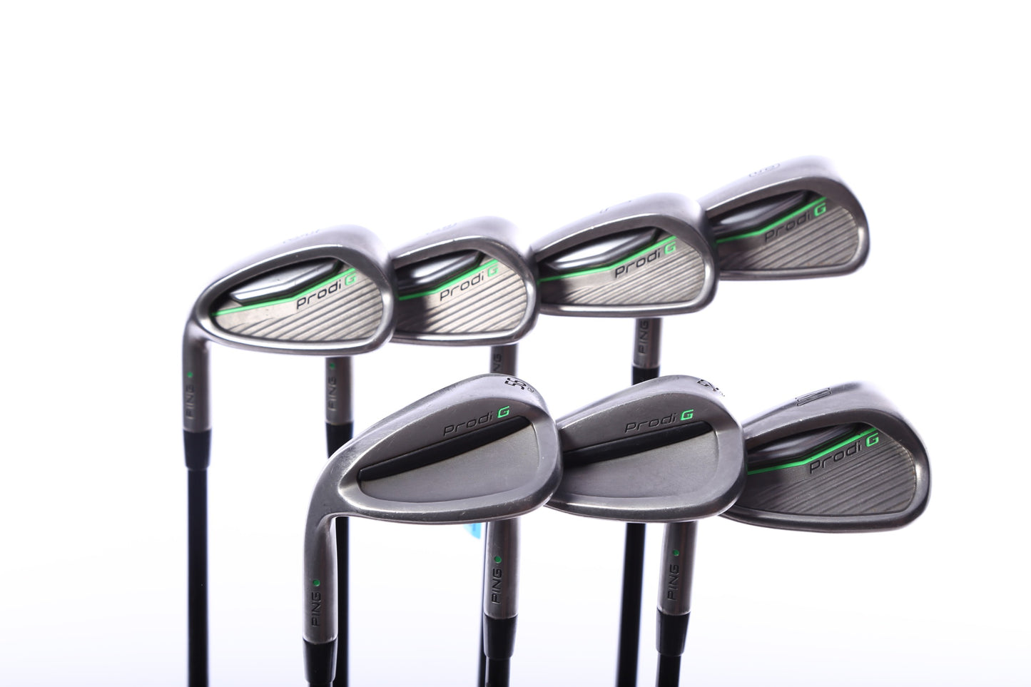 Used Ping Prodi G Iron Set - Left-Handed - 6-PW, GW, SW - Regular Flex - Green Dot-Next Round