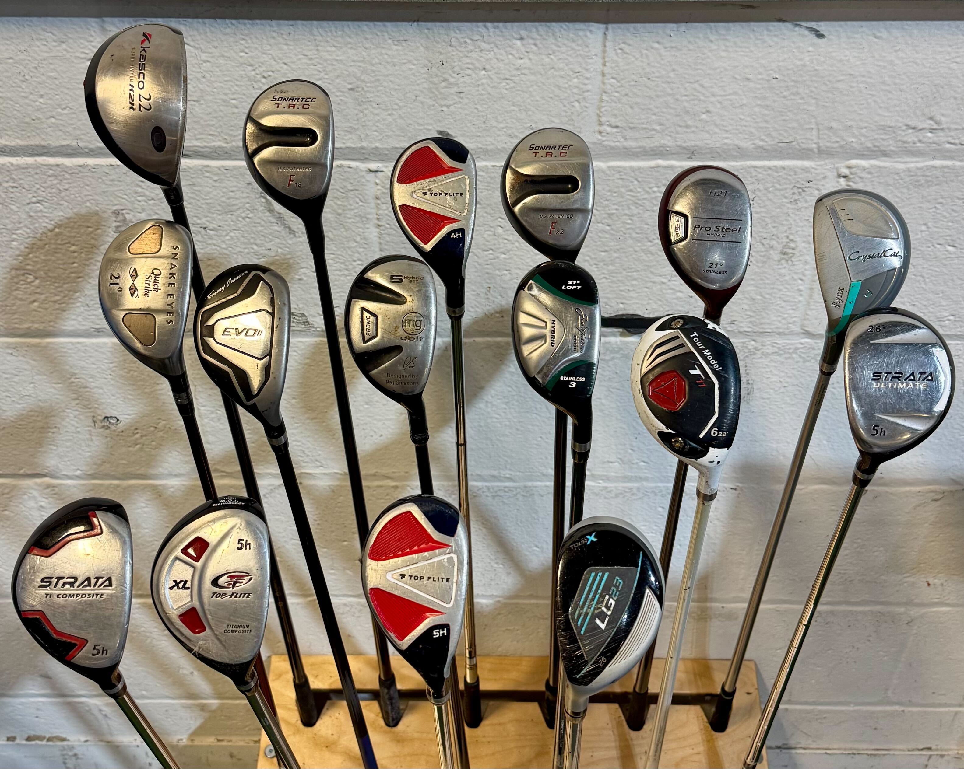 Wholesale Lot of 40 Golf Clubs - Assorted Hybrids - RH/LH - Mixed Flexes-Next Round