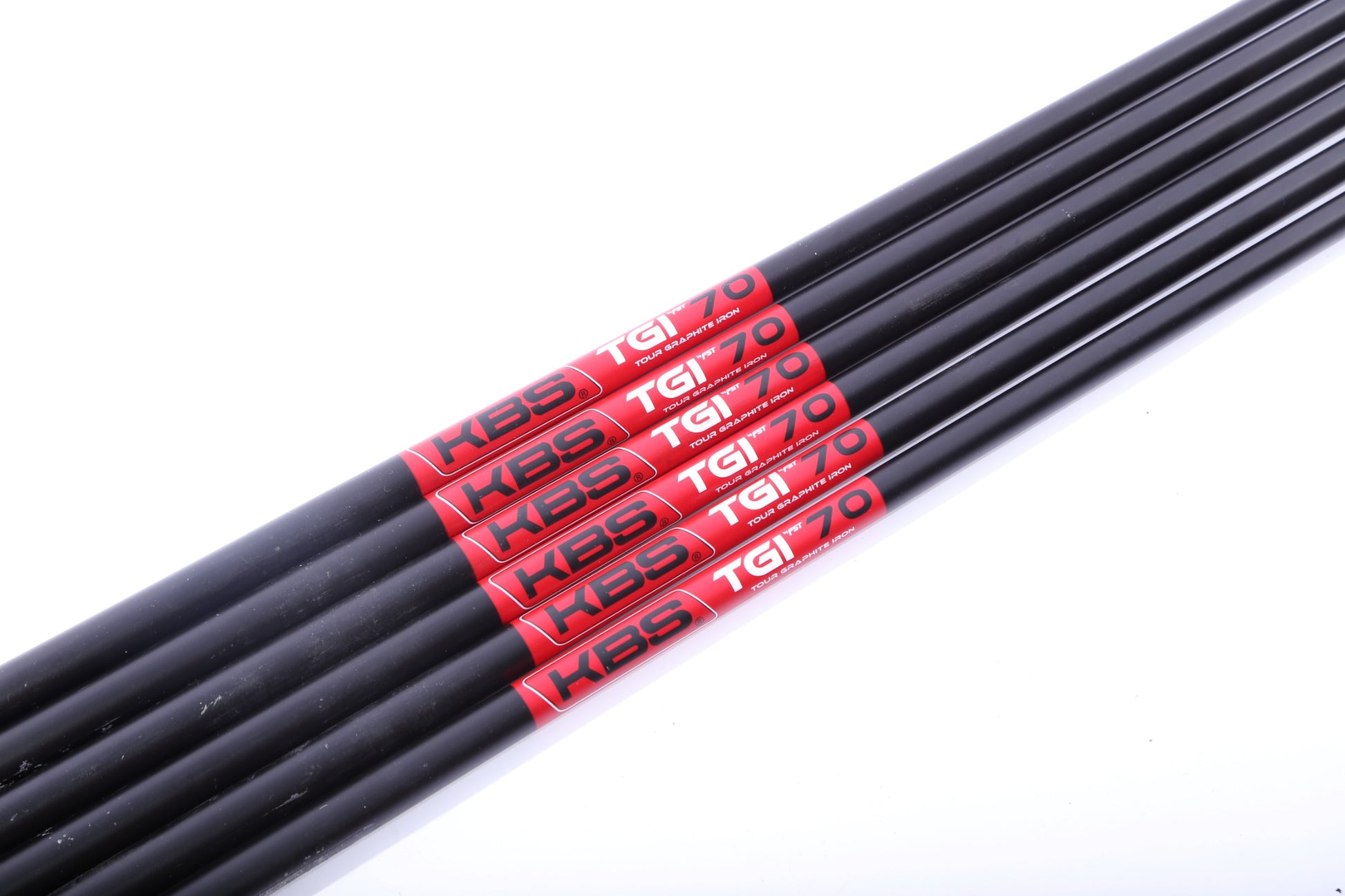 Used Kbs Tgi Tour Graphite 70 Regular Plus Graphite Iron Shaft Set 34.5"-37"-Next Round