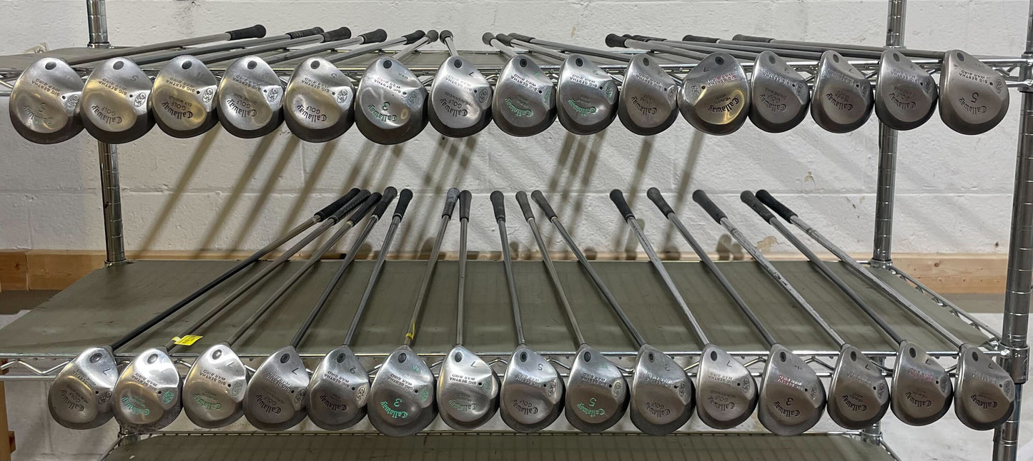 Wholesale Lot of 30 Golf Clubs - Callaway Big Bertha War Bird Fairway Woods-Next Round