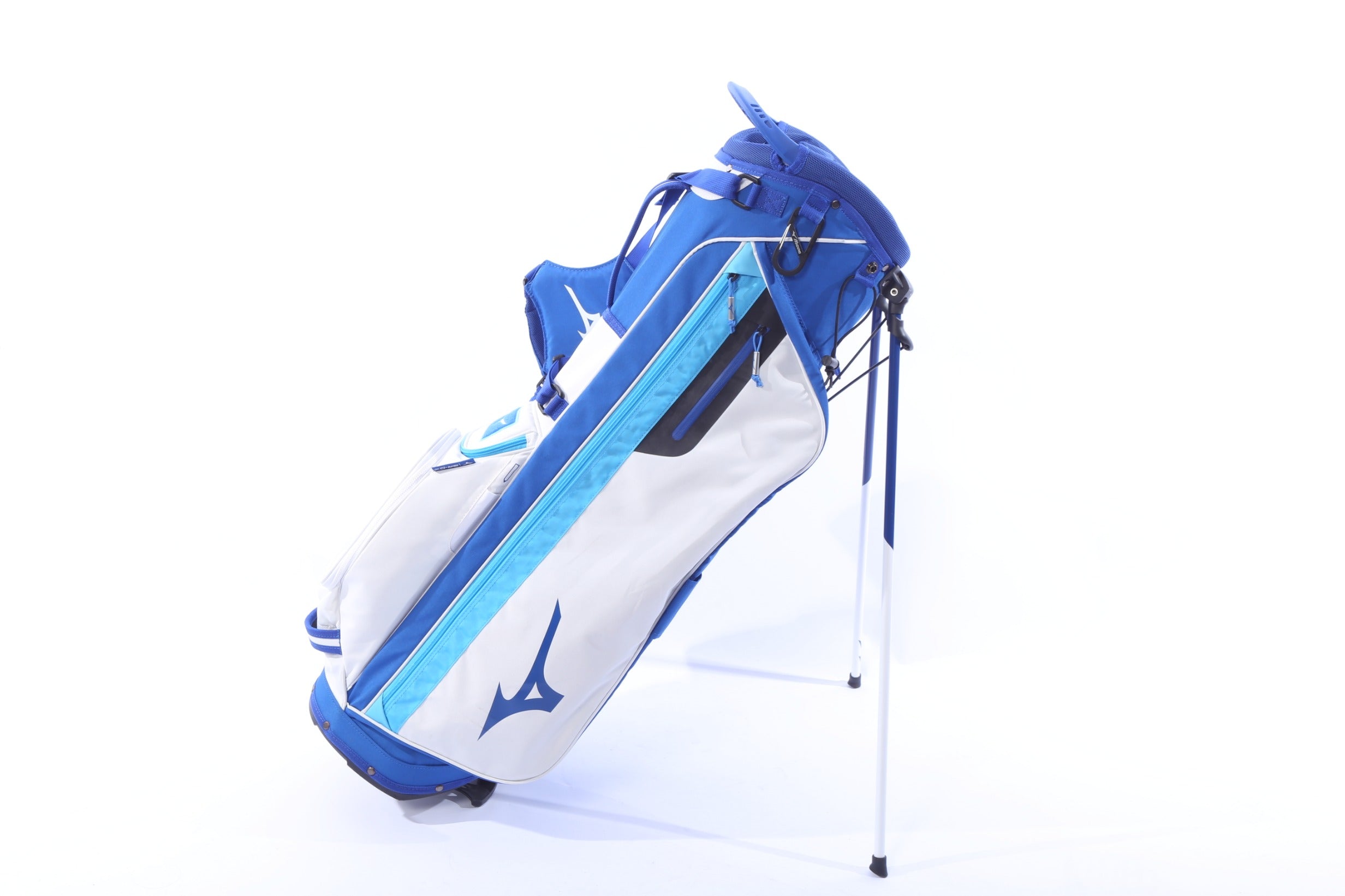 Used Mizuno 2022 BR-D3 Multicolor Stand Bag - 4-Way - 5 Pockets - Rain Cover Included-Next Round