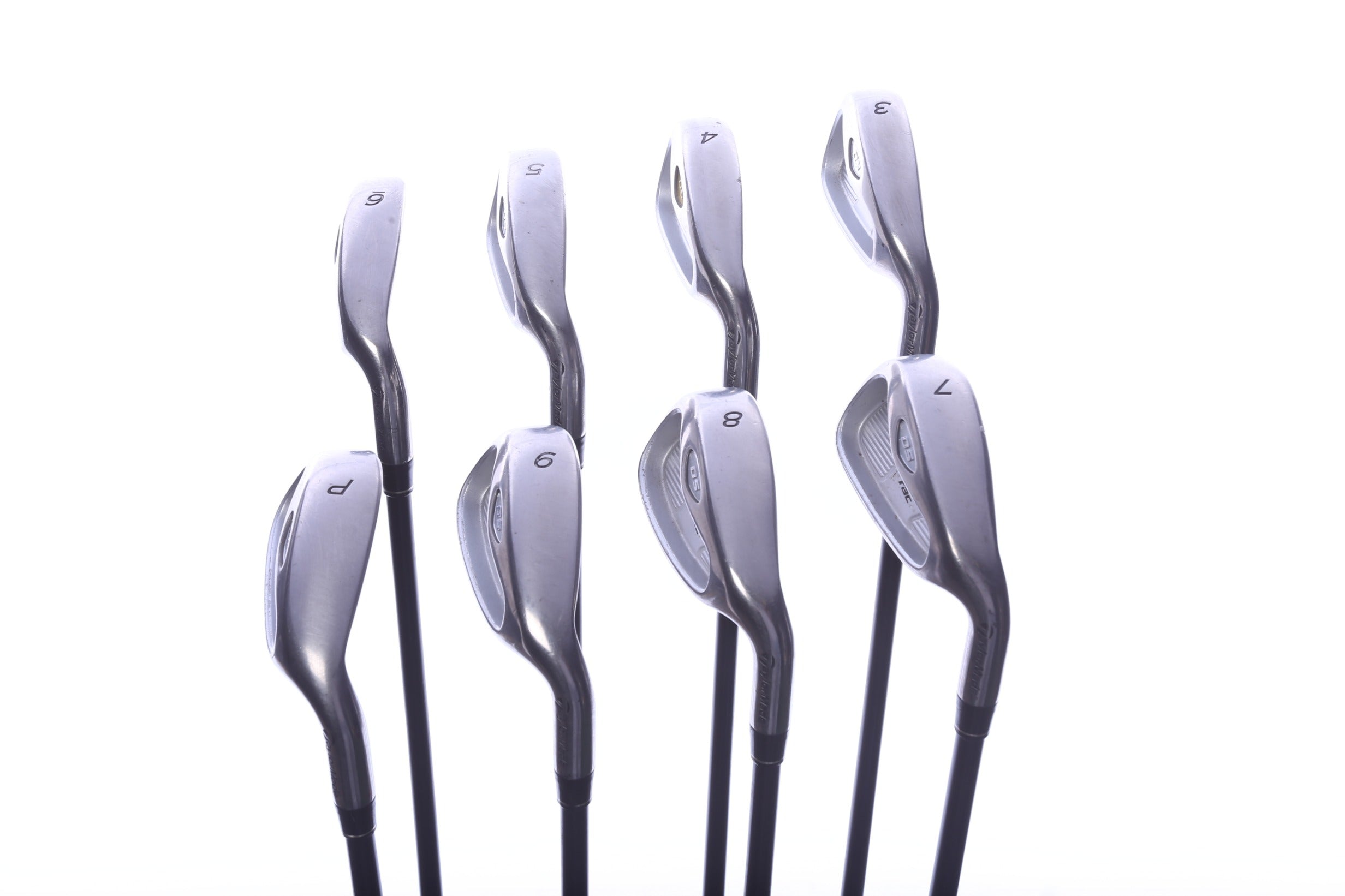 Used TaylorMade rac OS 2005 Iron Set - Right-Handed - 3-PW - Regular Flex
